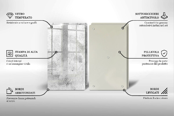 Sklo za varnú dosku Betónová textúra