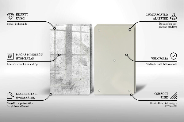 Sklo za varnú dosku Betónová textúra