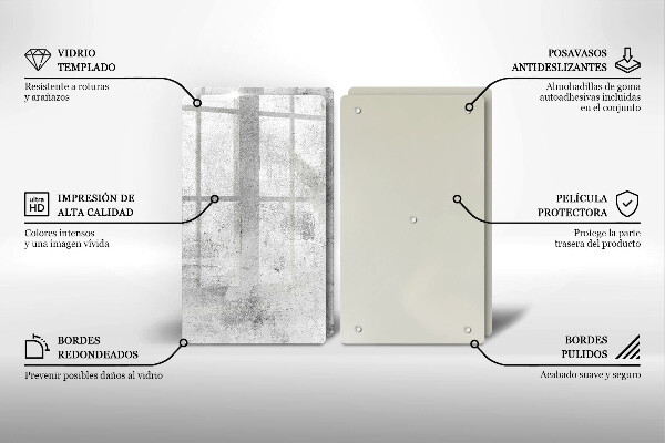 Sklo za varnú dosku Betónová textúra