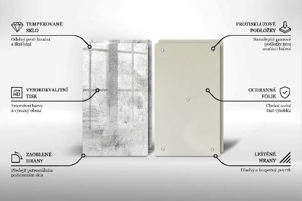 Sklo za varnú dosku Betónová textúra