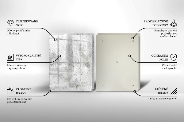 Sklo za varnú dosku Betónová textúra