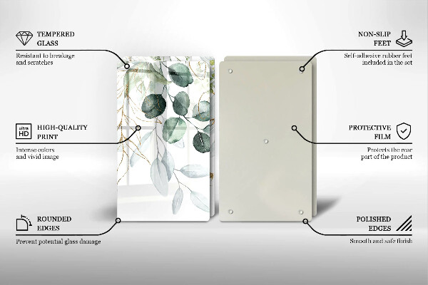 Sklo za varnú dosku Maľované rastliny