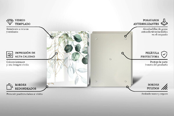 Sklo za varnú dosku Maľované rastliny