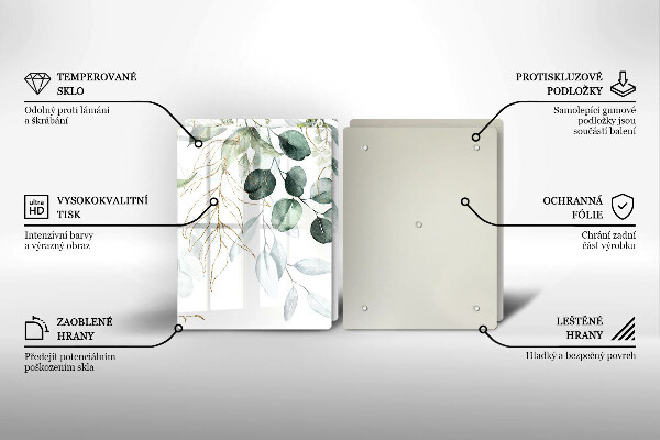 Sklo za varnú dosku Maľované rastliny