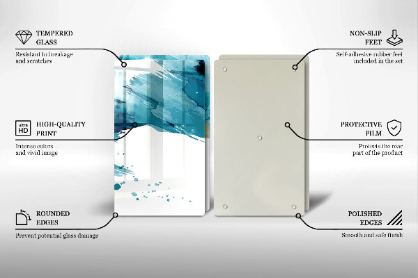 Sklo za varnú dosku Modré škvrny