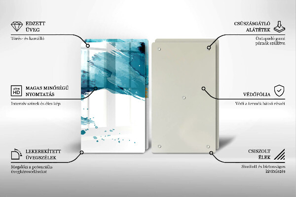 Sklo za varnú dosku Modré škvrny