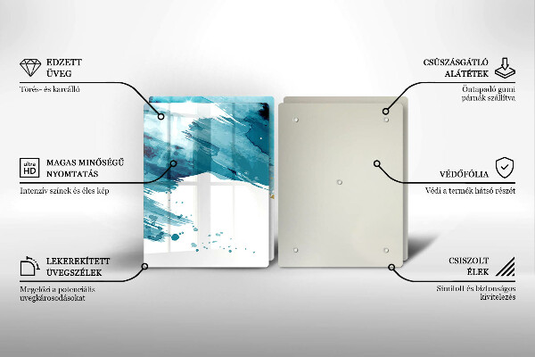 Sklo za varnú dosku Modré škvrny