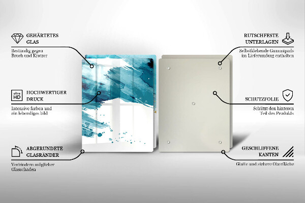 Sklo za varnú dosku Modré škvrny