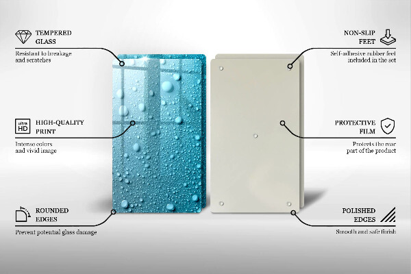 Sklo za varnú dosku Kvapky vody