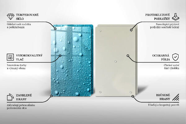 Sklo za varnú dosku Kvapky vody