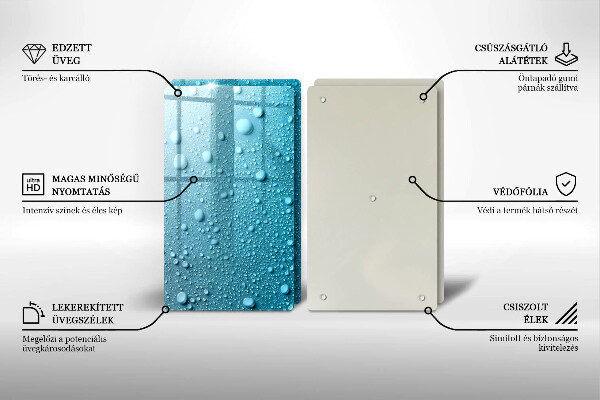 Sklo za varnú dosku Kvapky vody