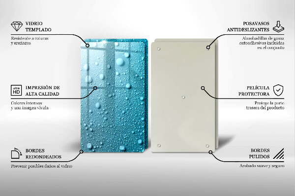 Sklo za varnú dosku Kvapky vody