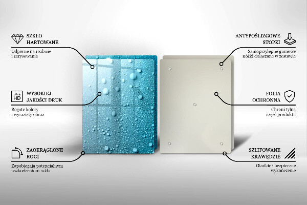 Sklo za varnú dosku Kvapky vody