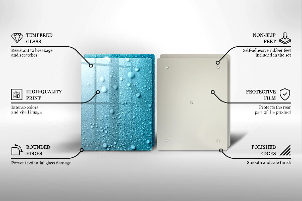 Sklo za varnú dosku Kvapky vody