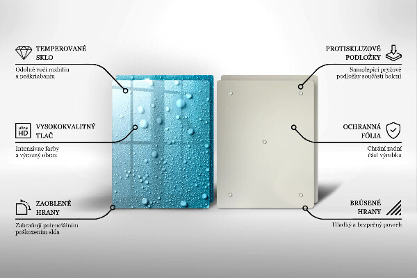 Sklo za varnú dosku Kvapky vody