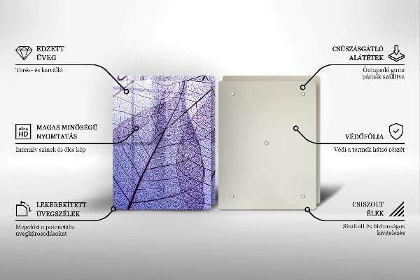 Sklo za varnú dosku Listy so žilami
