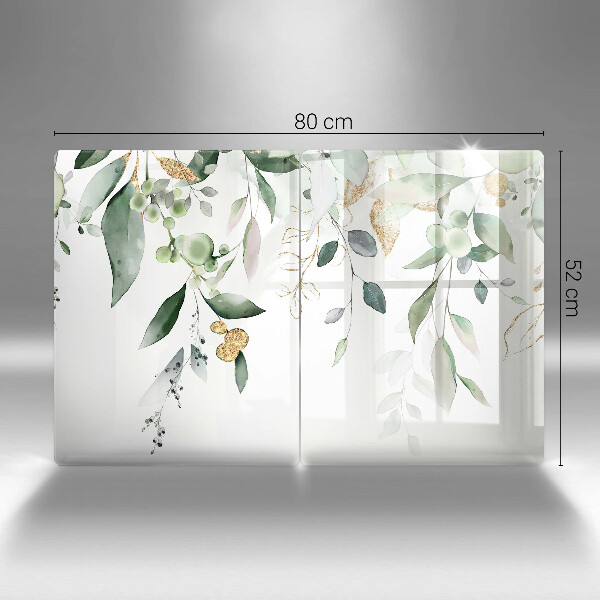 Sklo za varnú dosku Akvarelové listy