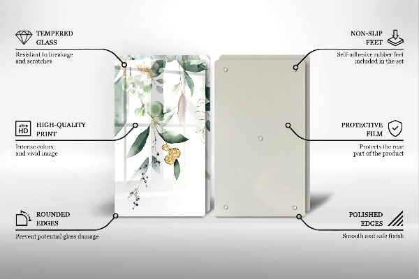 Sklo za varnú dosku Akvarelové listy