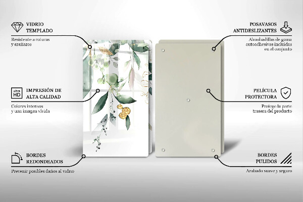 Sklo za varnú dosku Akvarelové listy