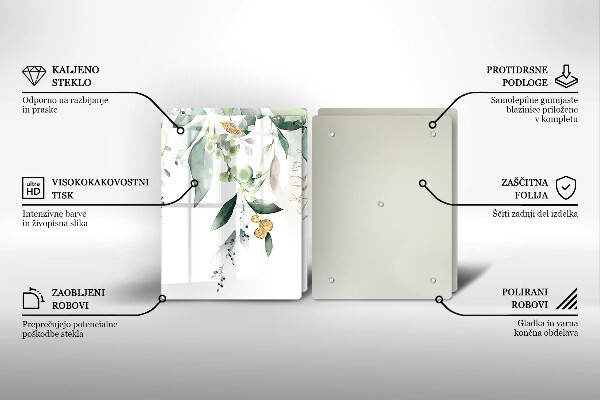 Sklo za varnú dosku Akvarelové listy