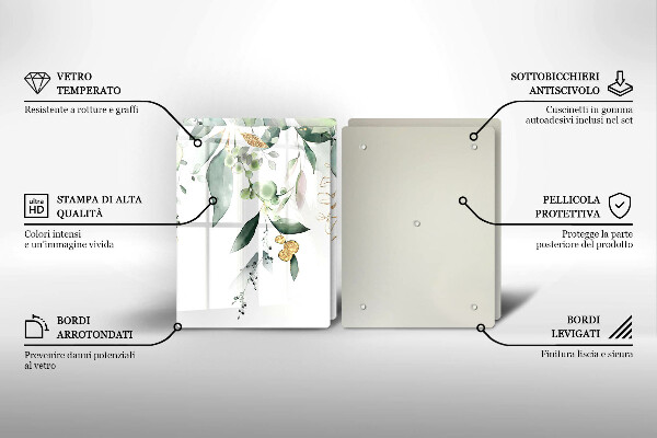Sklo za varnú dosku Akvarelové listy