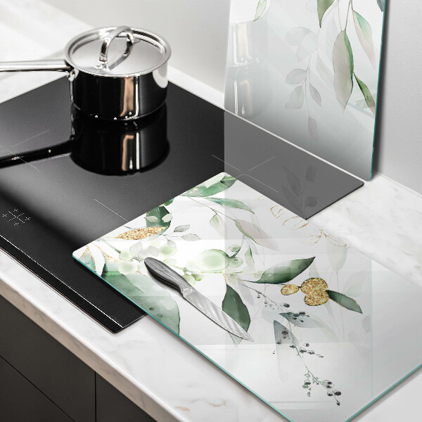 Sklo za varnú dosku Akvarelové listy
