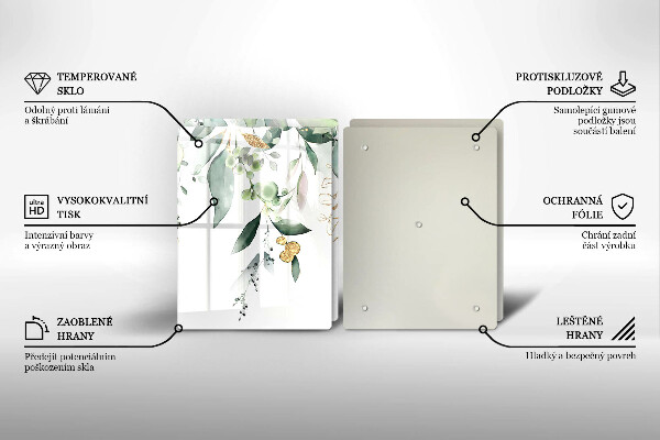 Sklo za varnú dosku Akvarelové listy