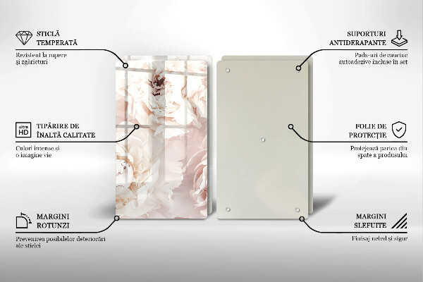 Sklo za varnú dosku Pastelové pivonky