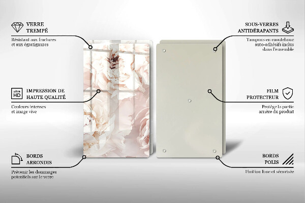 Sklo za varnú dosku Pastelové pivonky