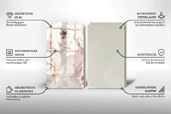 Sklo za varnú dosku Pastelové pivonky