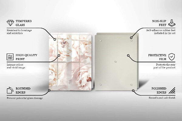 Sklo za varnú dosku Pastelové pivonky