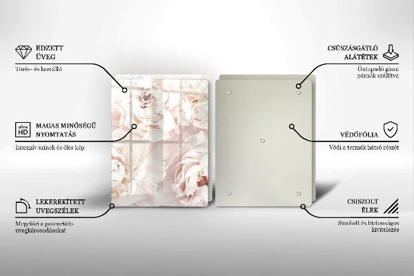 Sklo za varnú dosku Pastelové pivonky