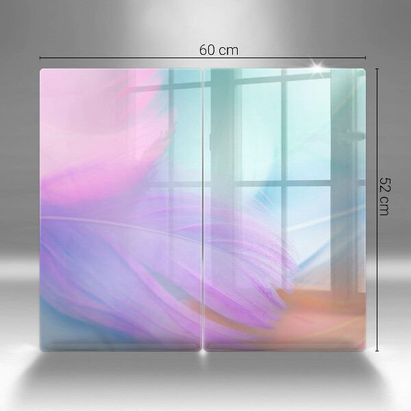 Sklo za varnú dosku Pastelové perie