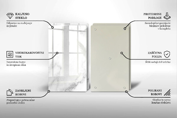 Kryt na stenu pri sporáku Moderný mramor