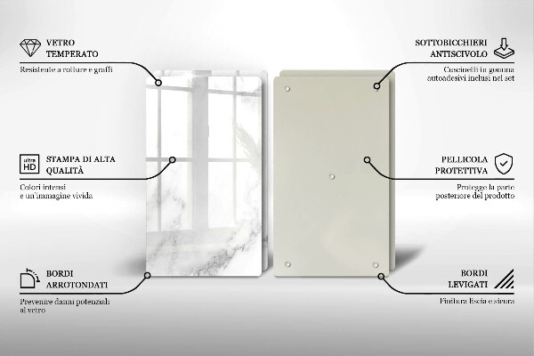 Kryt na stenu pri sporáku Moderný mramor