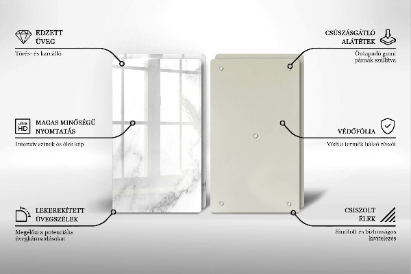Kryt na stenu pri sporáku Moderný mramor