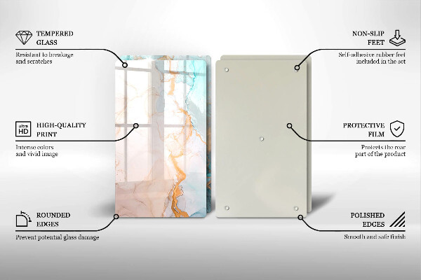 Kryt na stenu pri sporáku Mramorová abstrakcia