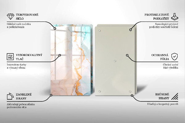 Kryt na stenu pri sporáku Mramorová abstrakcia