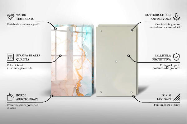 Kryt na stenu pri sporáku Mramorová abstrakcia