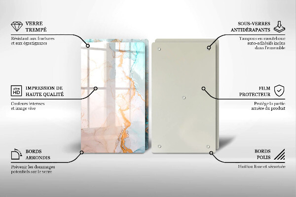 Kryt na stenu pri sporáku Mramorová abstrakcia