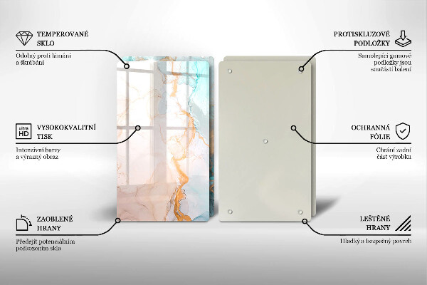 Kryt na stenu pri sporáku Mramorová abstrakcia