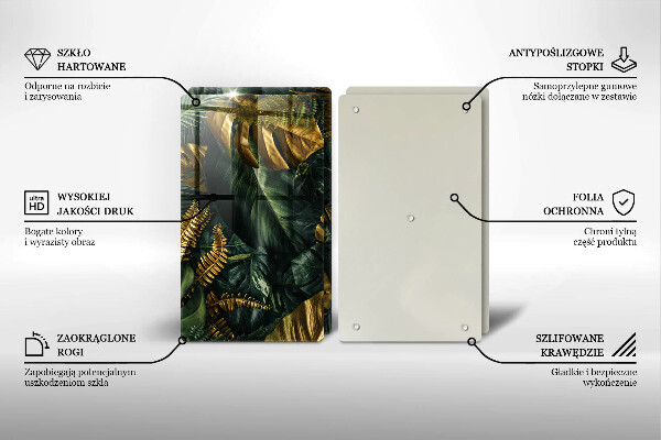 Kryt na stenu pri sporáku Zlaté listy monstera