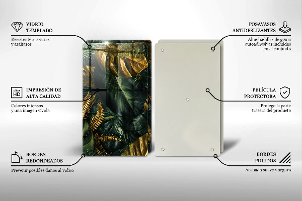 Kryt na stenu pri sporáku Zlaté listy monstera