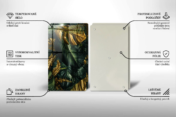 Kryt na stenu pri sporáku Zlaté listy monstera