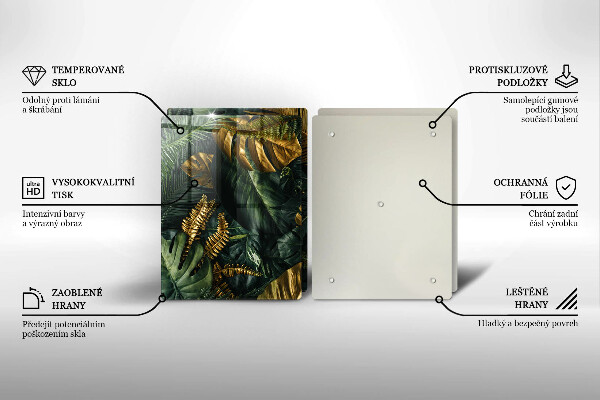 Kryt na stenu pri sporáku Zlaté listy monstera