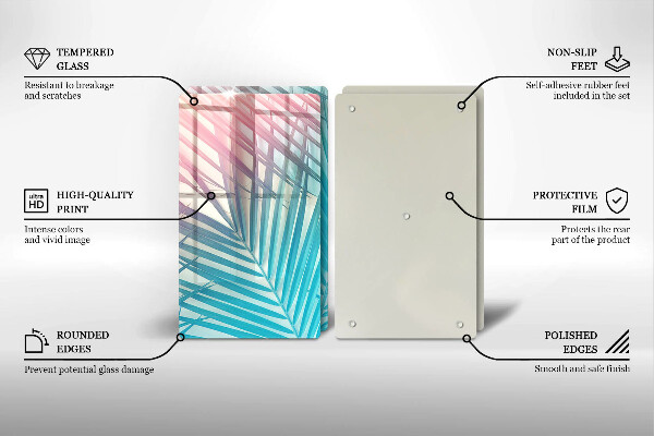 Sklo za varnú dosku Pastelové listy