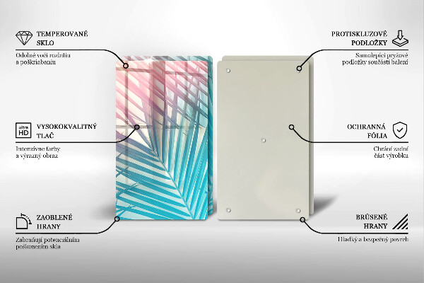 Sklo za varnú dosku Pastelové listy