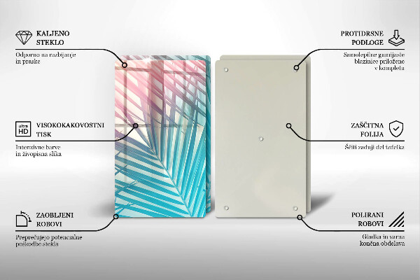 Sklo za varnú dosku Pastelové listy