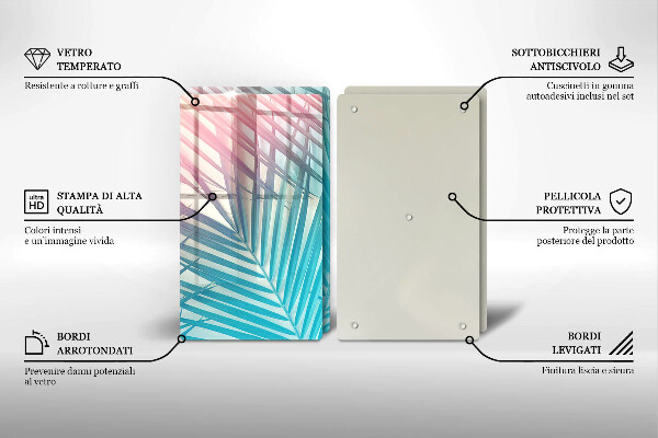 Sklo za varnú dosku Pastelové listy