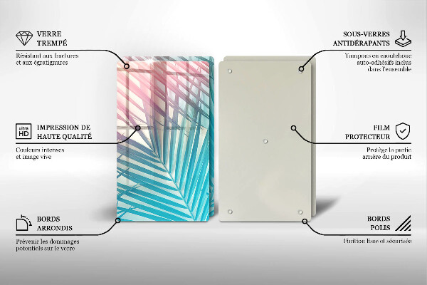 Sklo za varnú dosku Pastelové listy